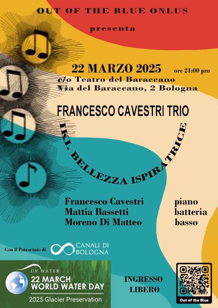 Francesco Cavestri: il 22 marzo in concerto a Bologna in occasione della Giornata Internazionale dell’Acqua