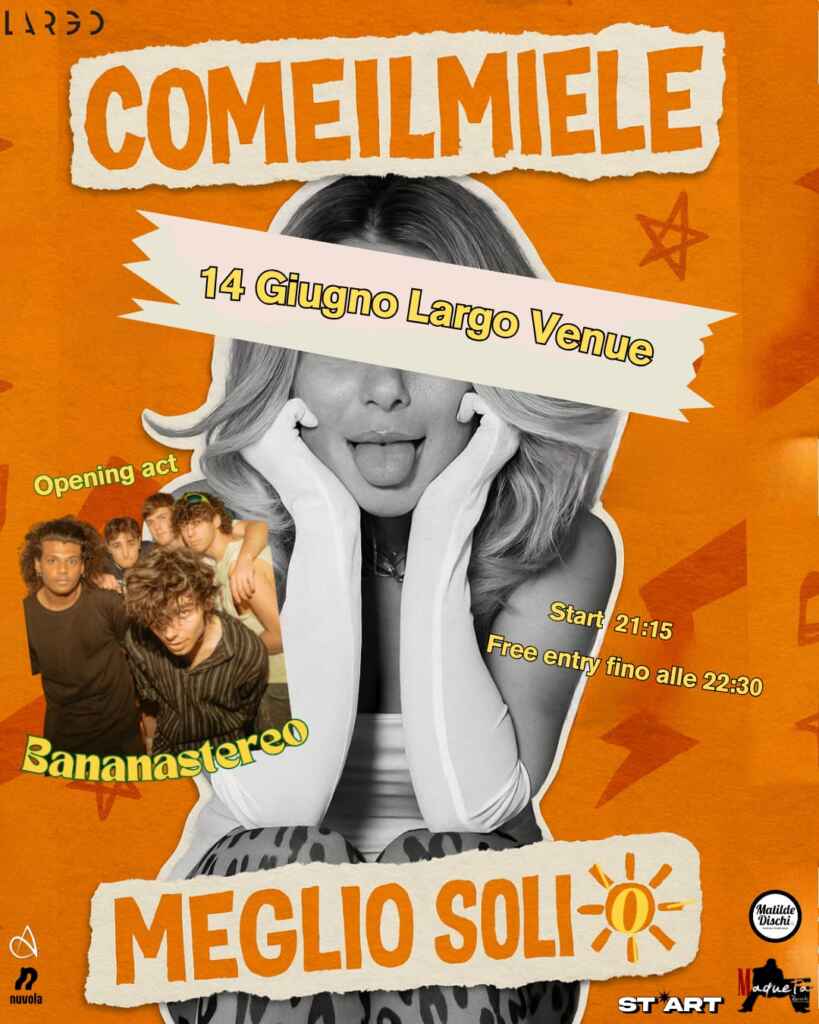 Comeilmiele in concerto a Largo Venue (Roma) sabato 14 giugno per presentare il nuovo singolo “Meglio soli” tratto dal suo primo EP “Eppi”
