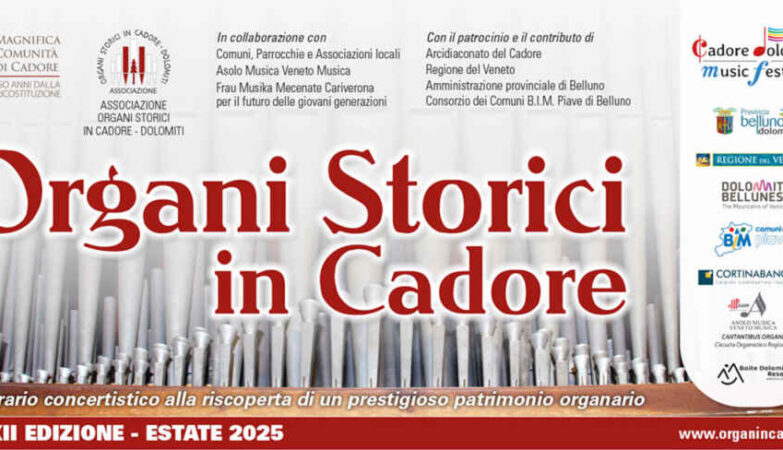 ORGANI STORICI IN CADORE, AL VIA LA 37ma EDIZIONE